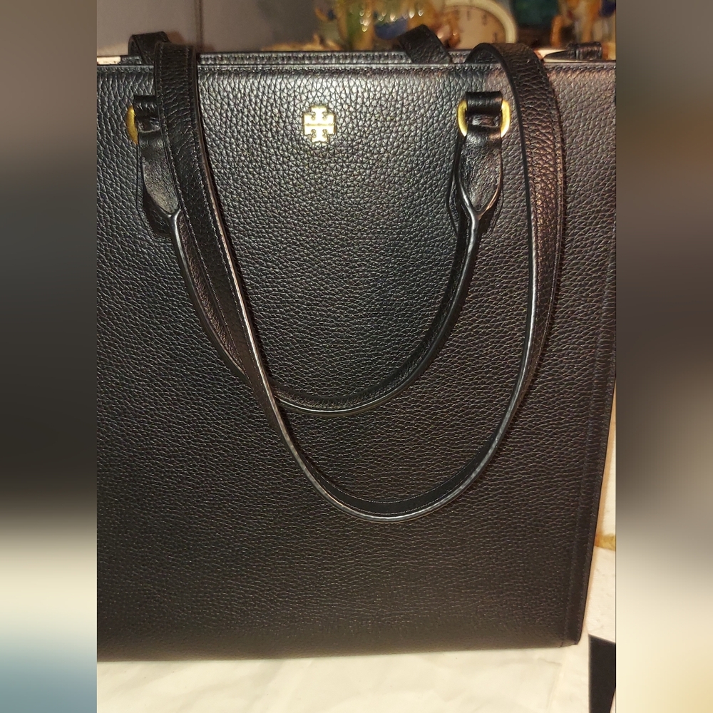 Tory Burch Black Large Pebbled Leather Blake Satchel Shoulder Bag with Dustbag - Picture 4 of 15